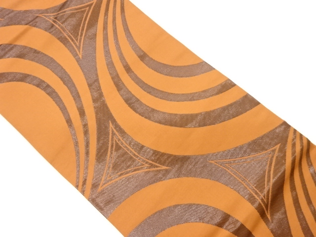 リサイクル　曲線模様織出し名古屋帯